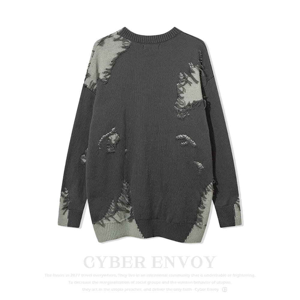 CE | High Street Cross Hole Design Sweater