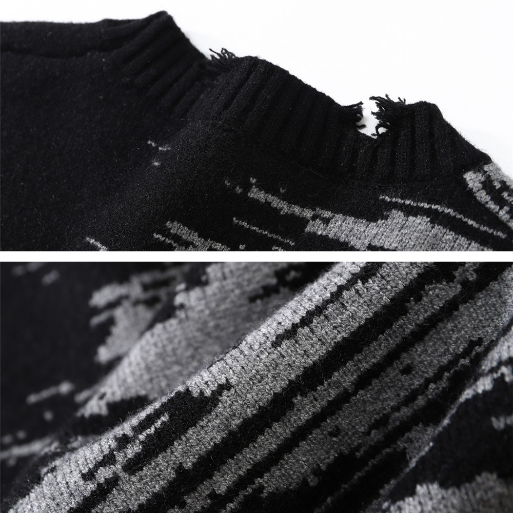 Dark Style Holes And Rough Edges Sweater