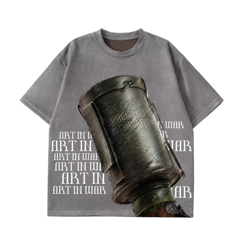 Art In War Grenade Washed T-Shirt