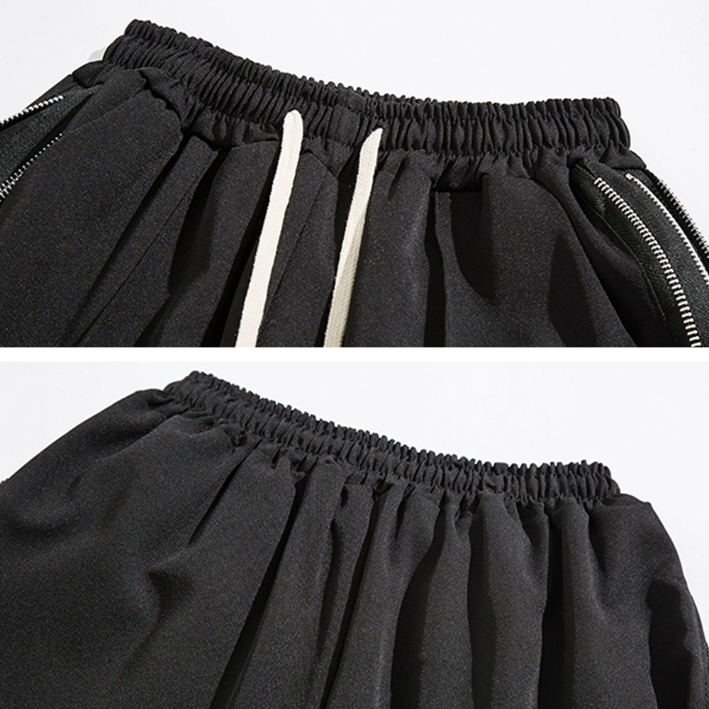 High street Straight Zipper Sweatpants