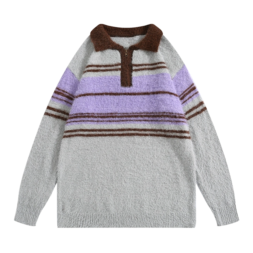 American Faux Mink Polo Sweater