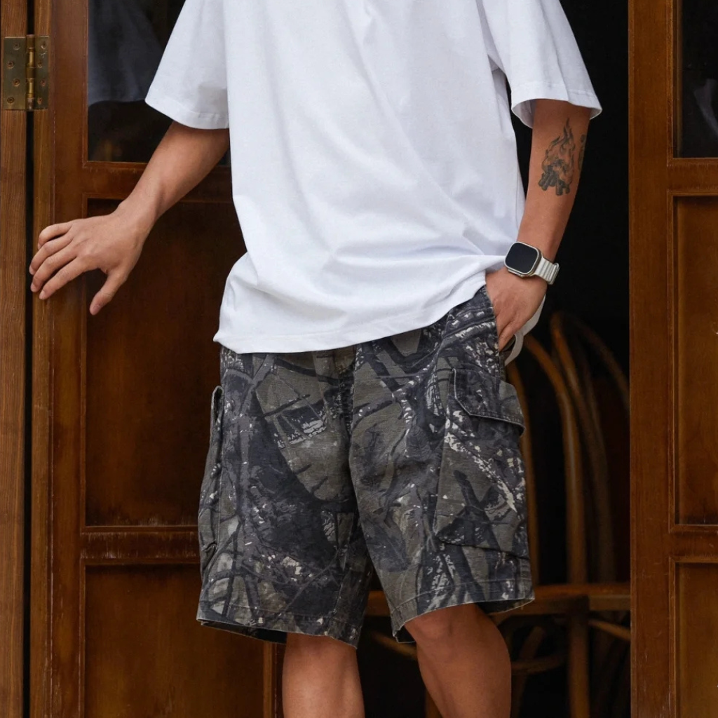 High Street Camo Cargo Shorts