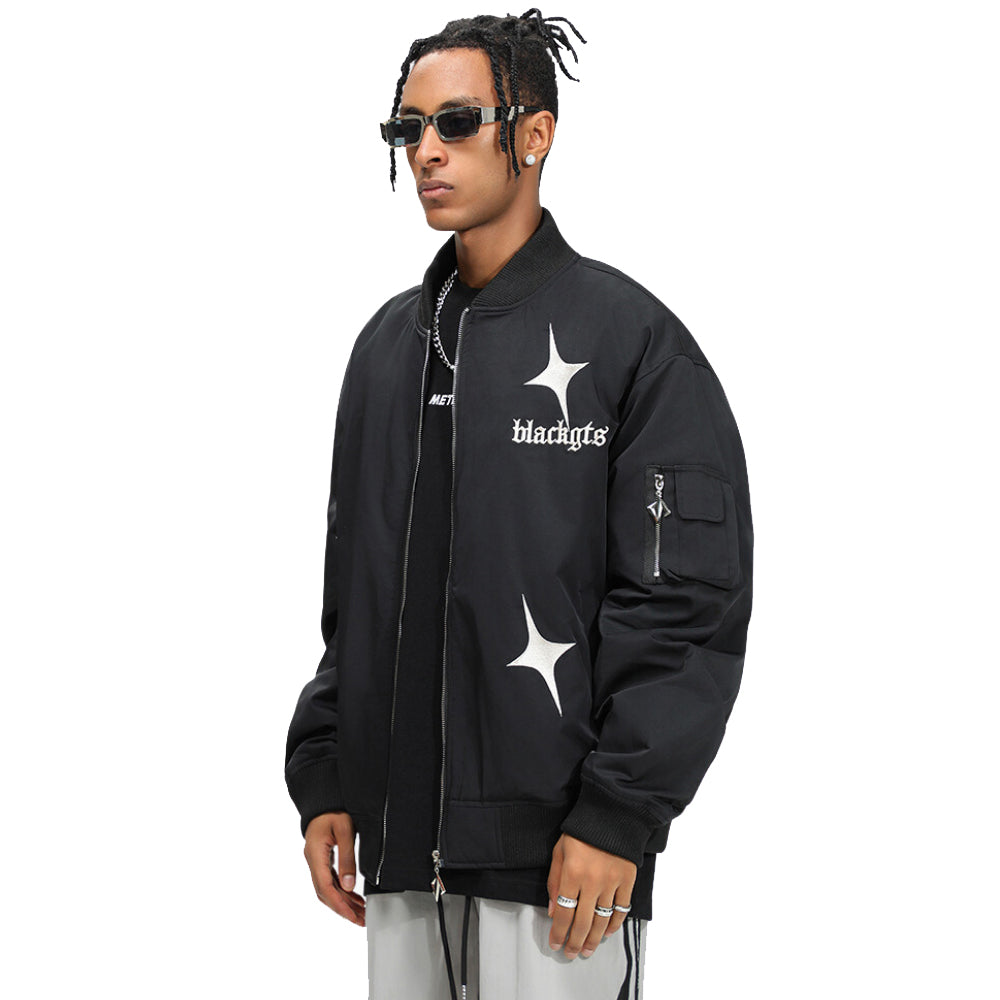 Classic Embroidered Bomber Jacket