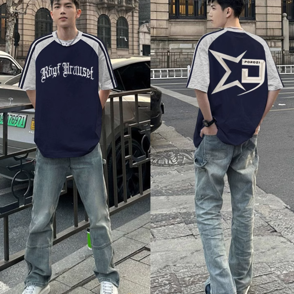 High Street Patchwork Contrasting T-shirt