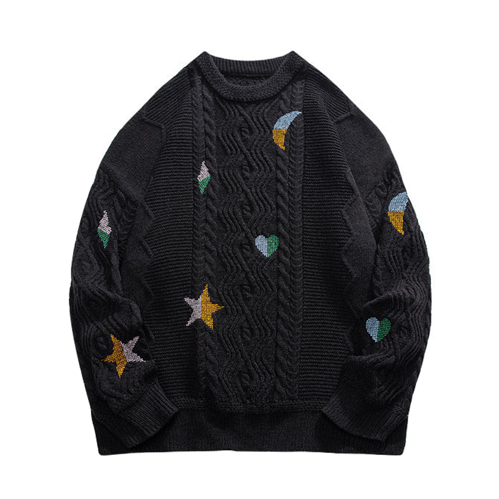 Simple Embroidery Twist Sweater