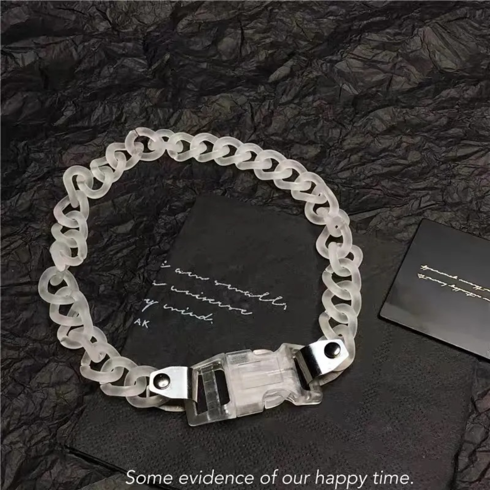 Punck Clear Acrylic Necklace & Bracelet