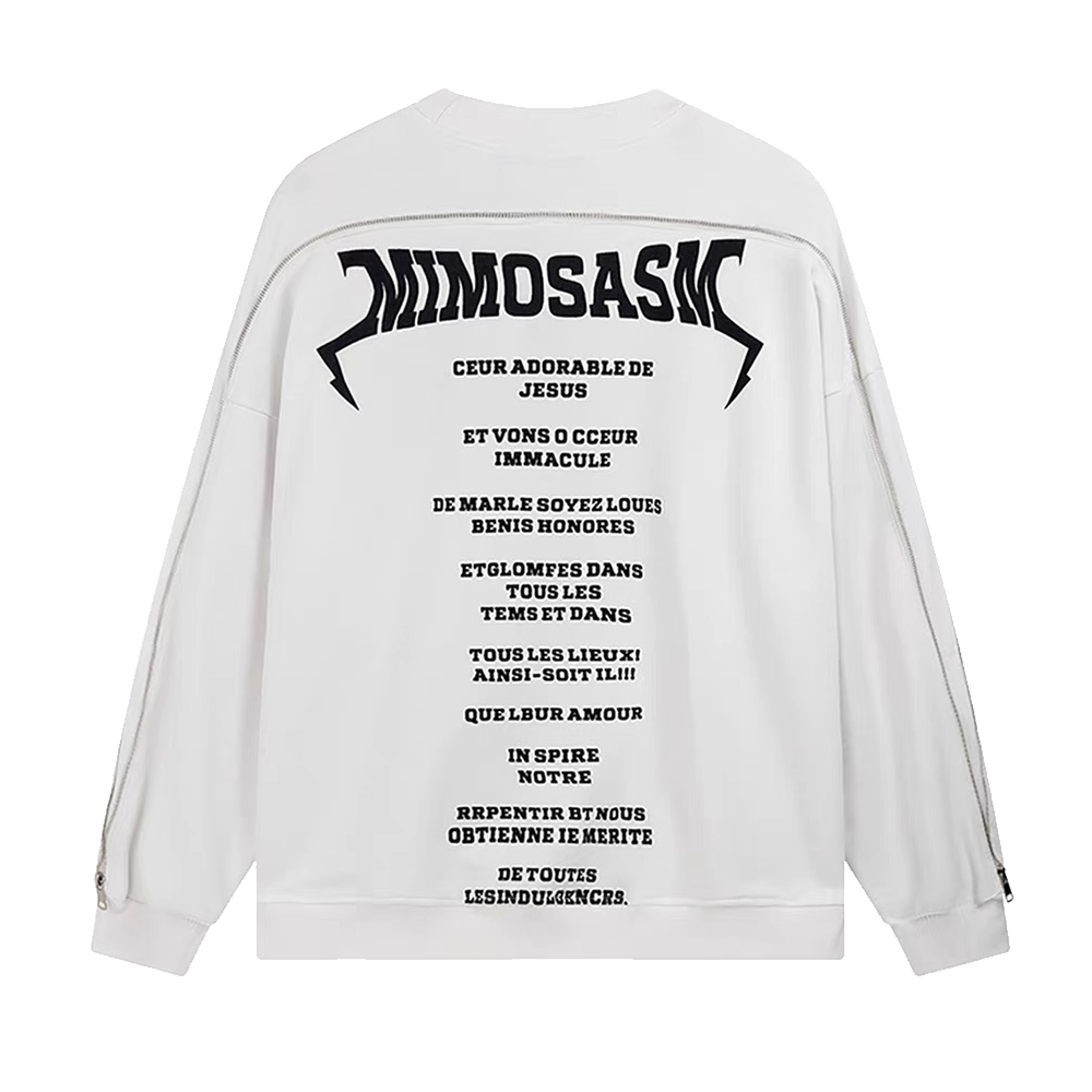 High Street Design Zipper Printed Sweatshirt