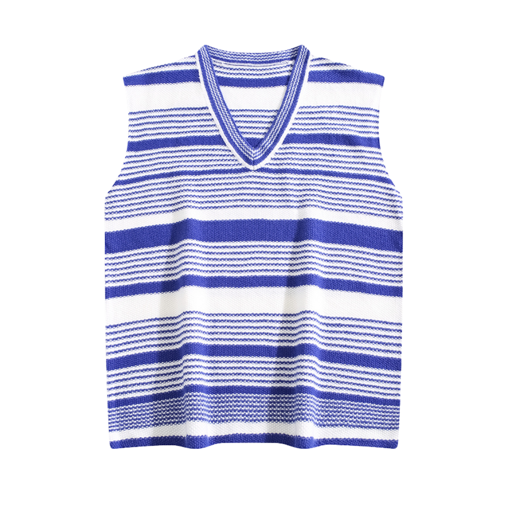 Arctic Fleece Striped Knitted Vest