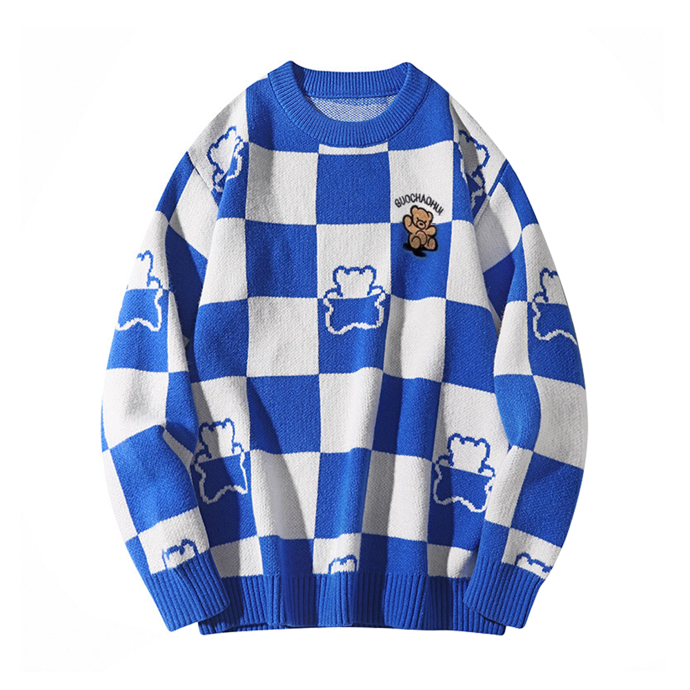 Checkerboard Bear Sweater