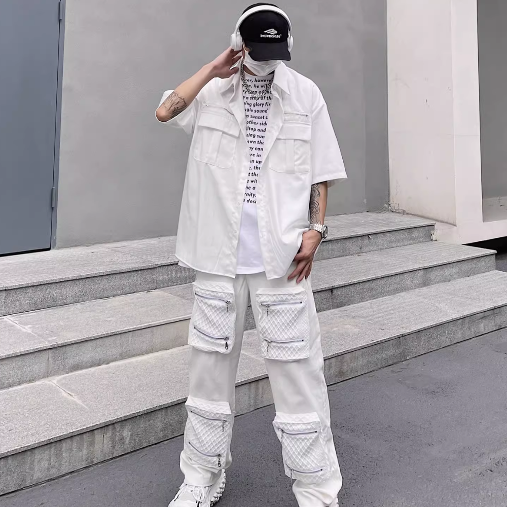 High Street Multi-Pocket Trendy Shirt