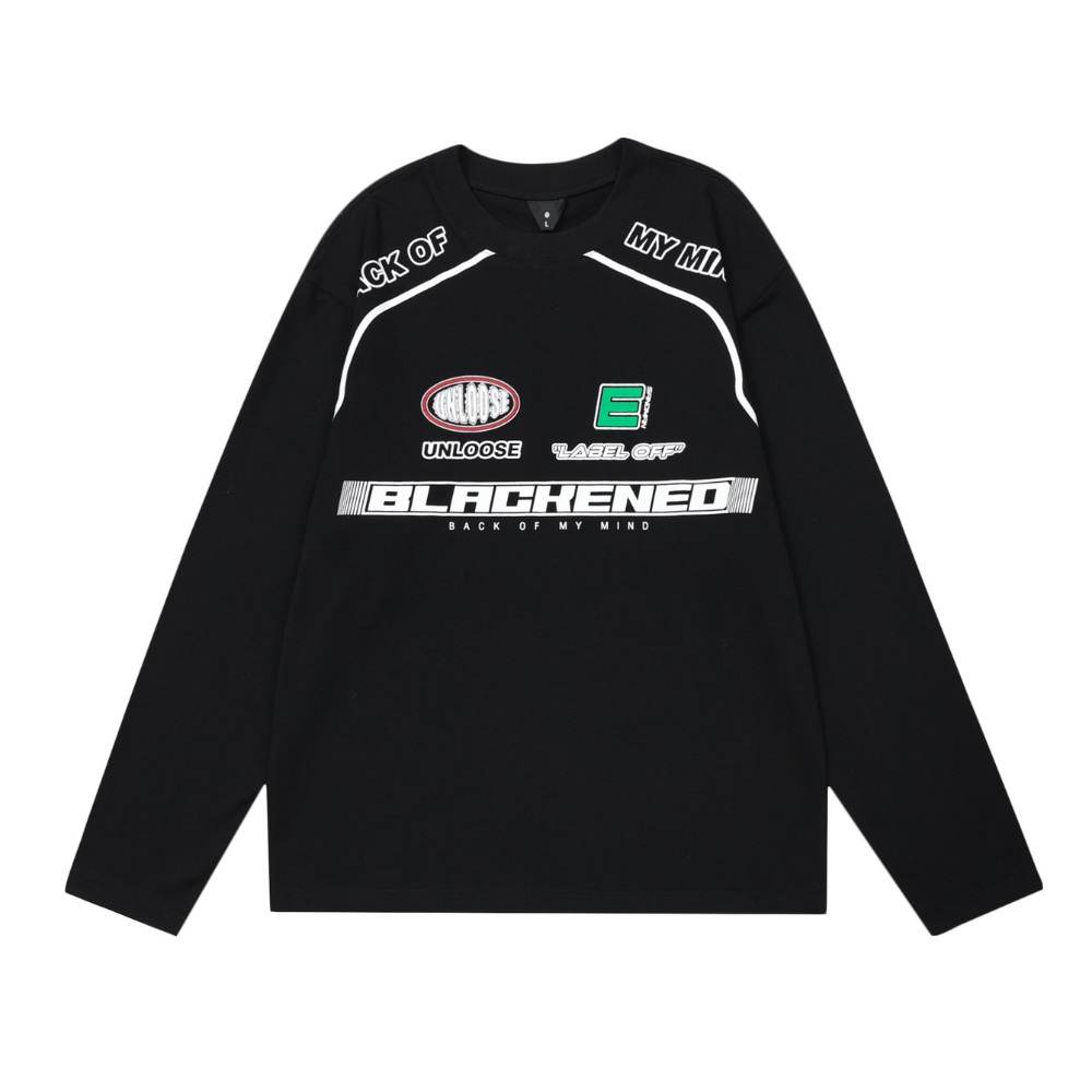 American Motorcycle Style Round Neck Sweatshirt