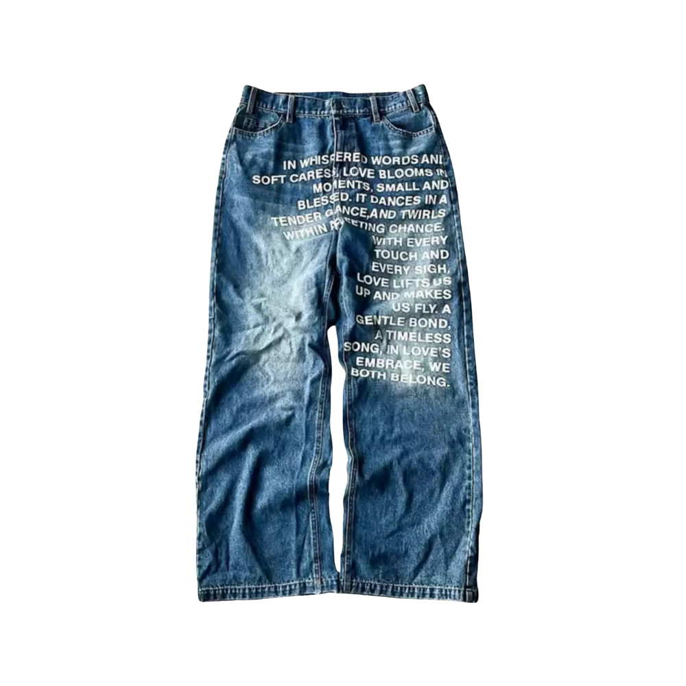 Unseen Echoes “Timeless Poem” Denim Jeans