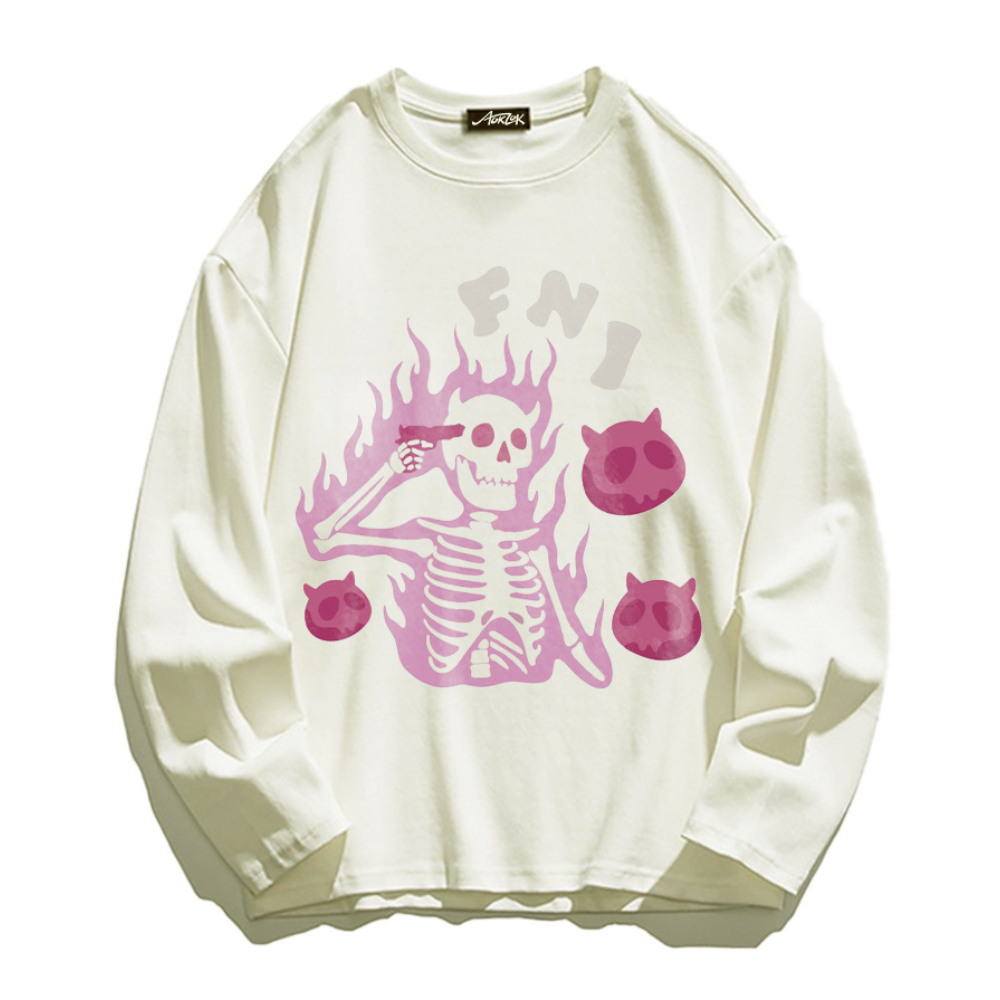American Suicide Skeleton Long Sleeve Shirt
