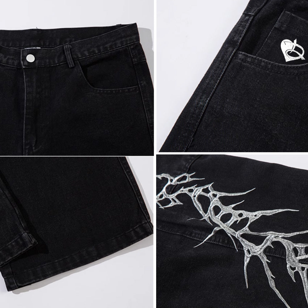 DF High Street Thorn Embroidered Jeans