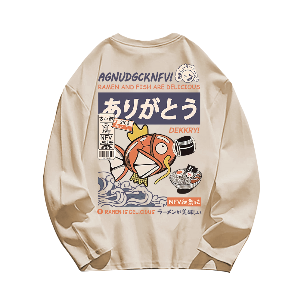 Cute Cartoon Fish Long Sleeve Shirt