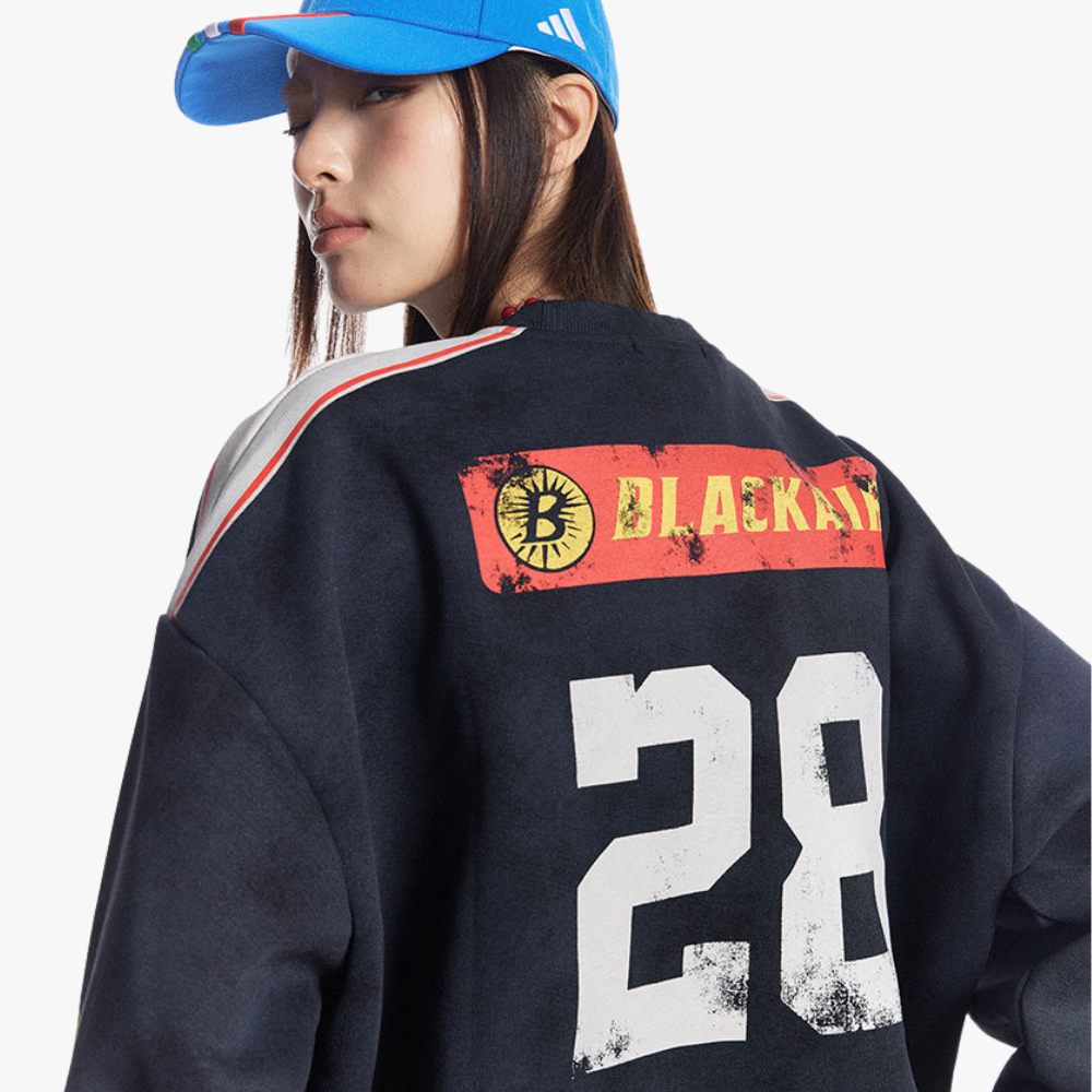 【MADE EXTREME】American Heavy Wash Racing Sweatshirt