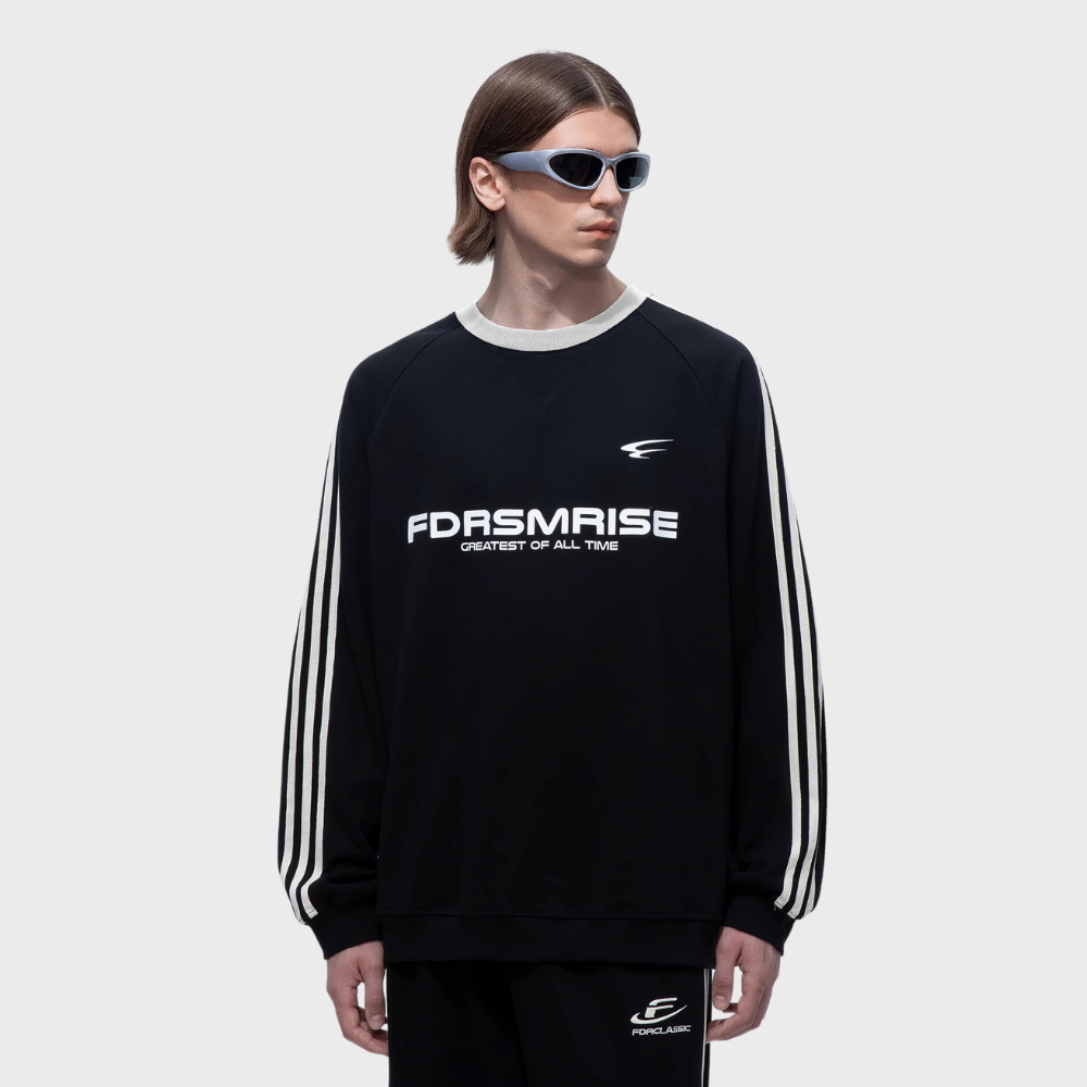 Simple Striped Couple Sweatshirt