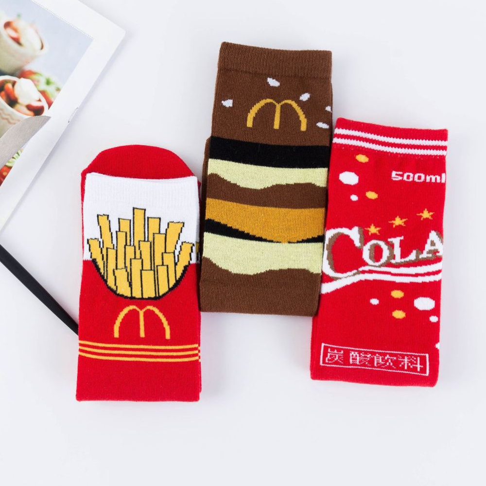 Hamburger French Fries Socks