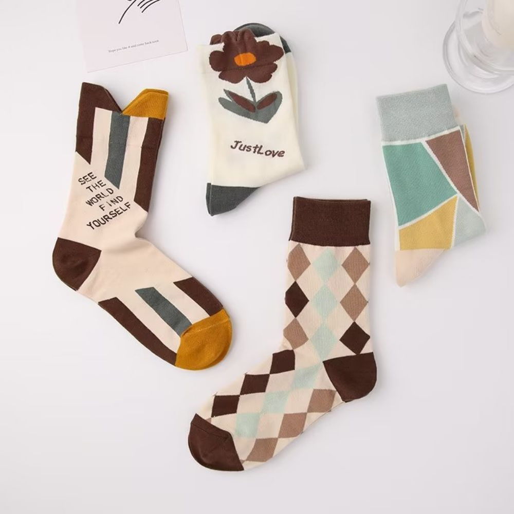 Preppy Creative Socks