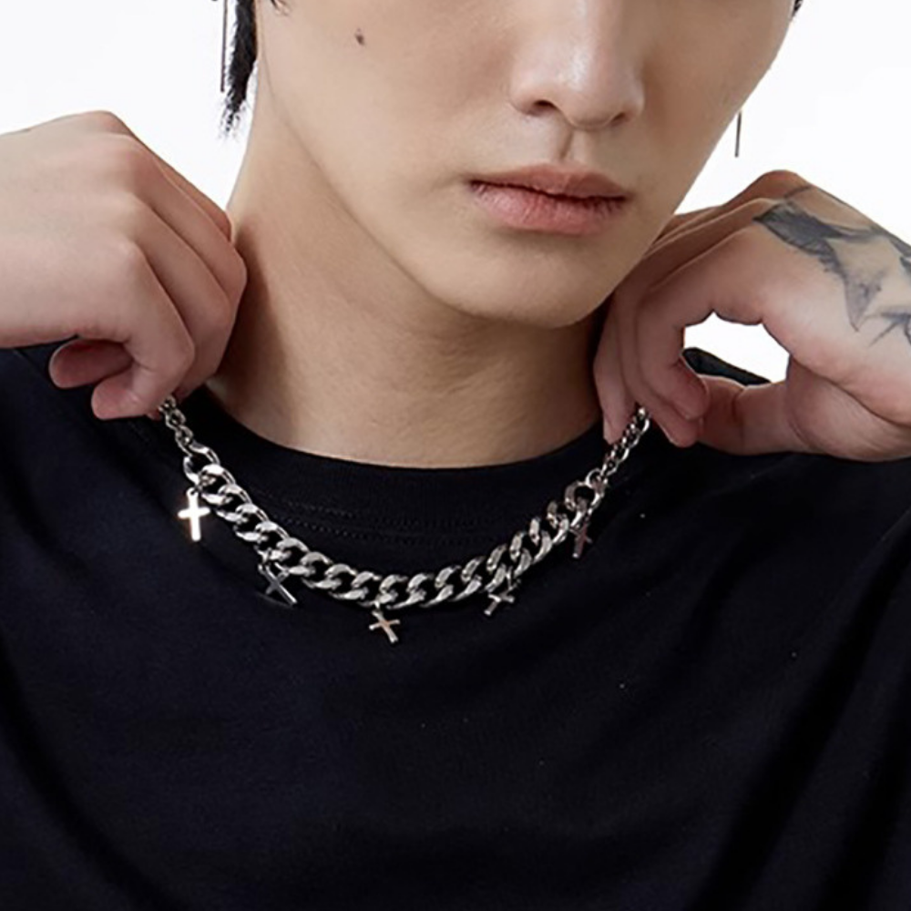 Hip Hop Cross Pendant Necklace