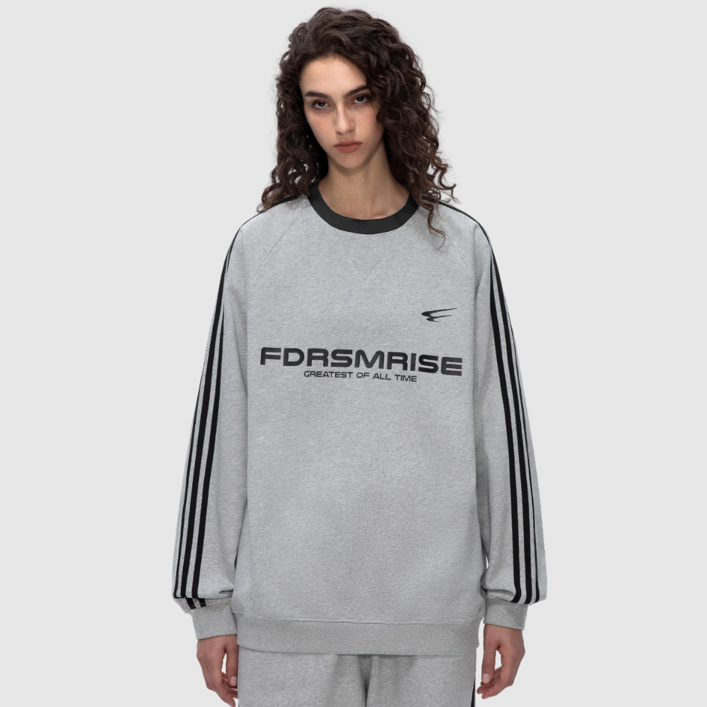 Simple Striped Couple Sweatshirt