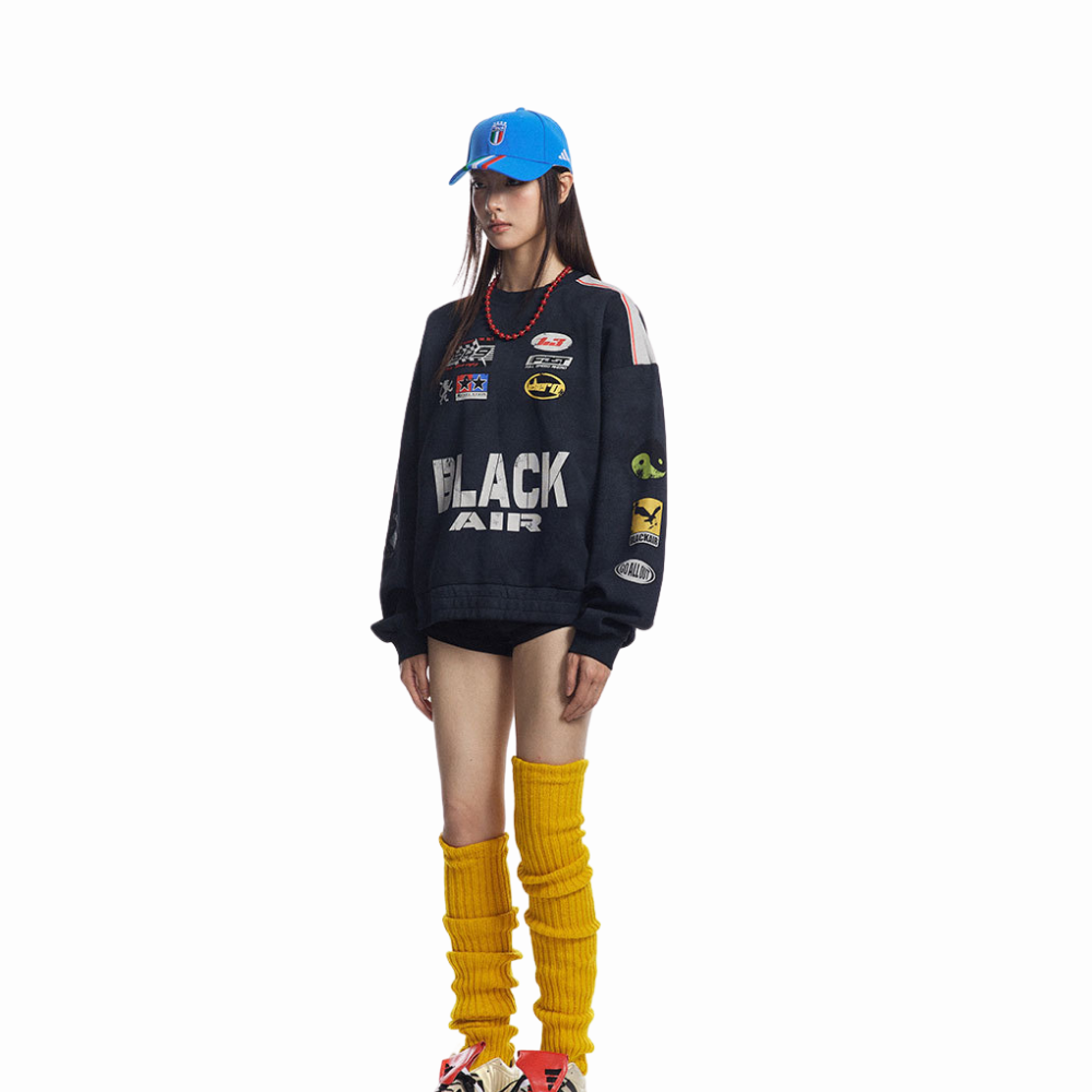 【MADE EXTREME】American Heavy Wash Racing Sweatshirt