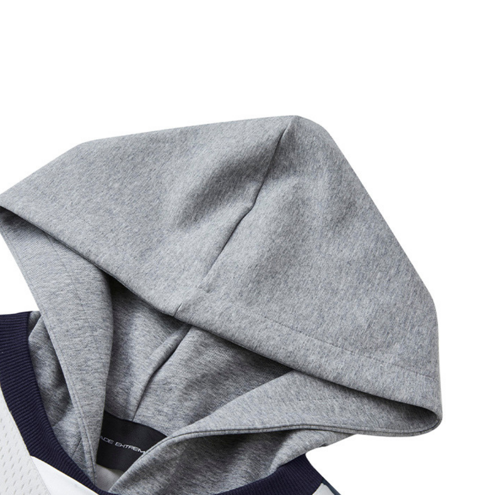 【MADE EXTREME】Sports Fake Two-Piece Hooded Sweatshirt