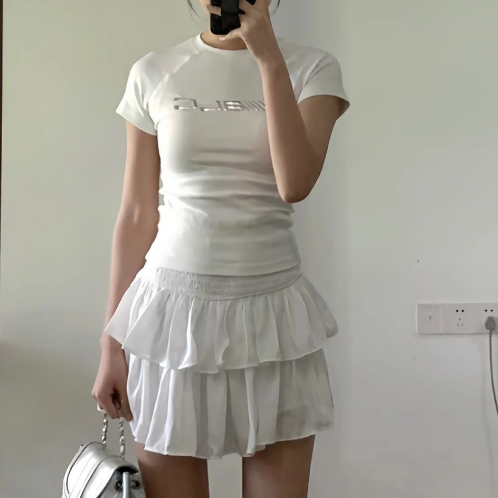 Women's Metallic Print Slim Fit T-Shirt