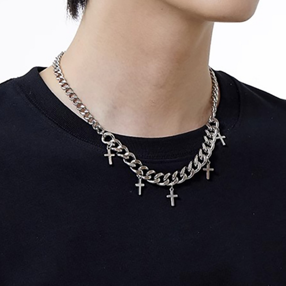 Hip Hop Cross Pendant Necklace