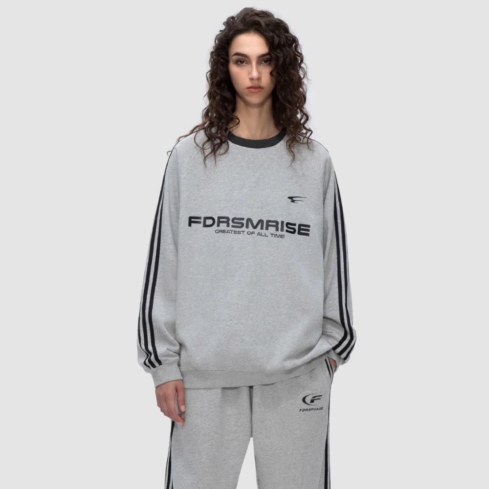 Simple Striped Couple Sweatshirt