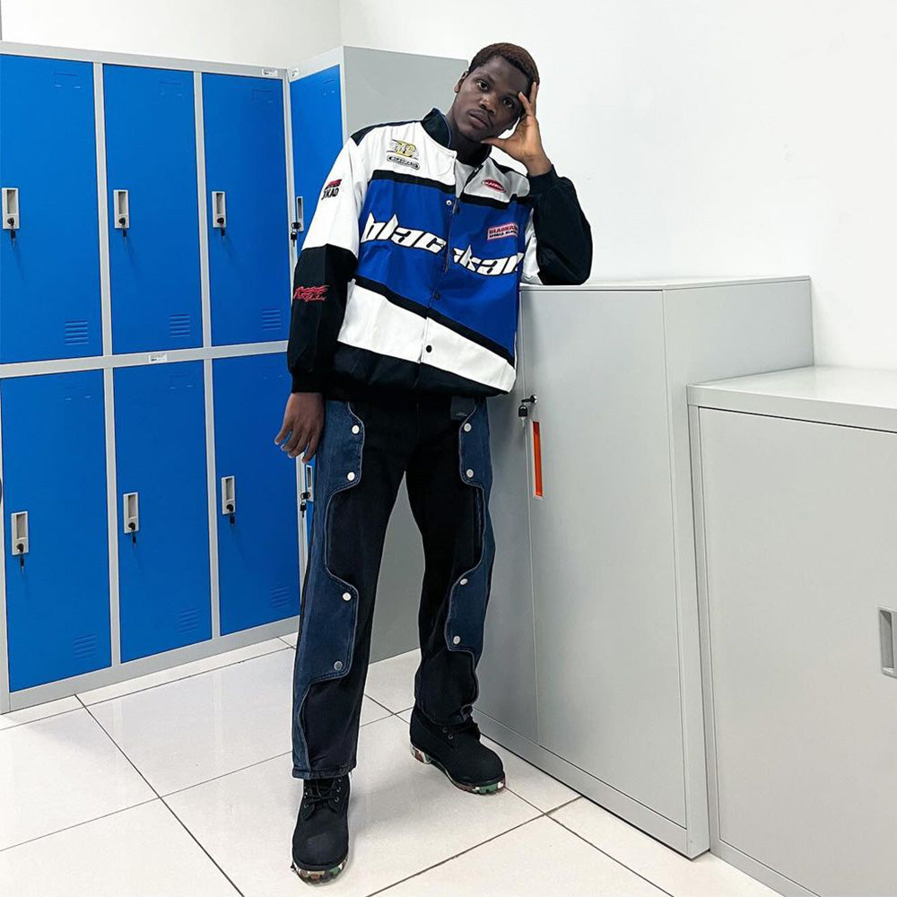 GEG | Hip Hop Irregular Color Block Jeans