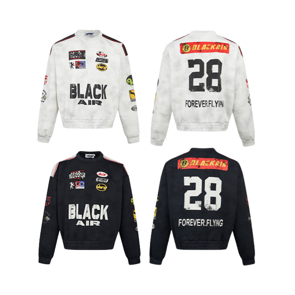 【MADE EXTREME】American Heavy Wash Racing Sweatshirt