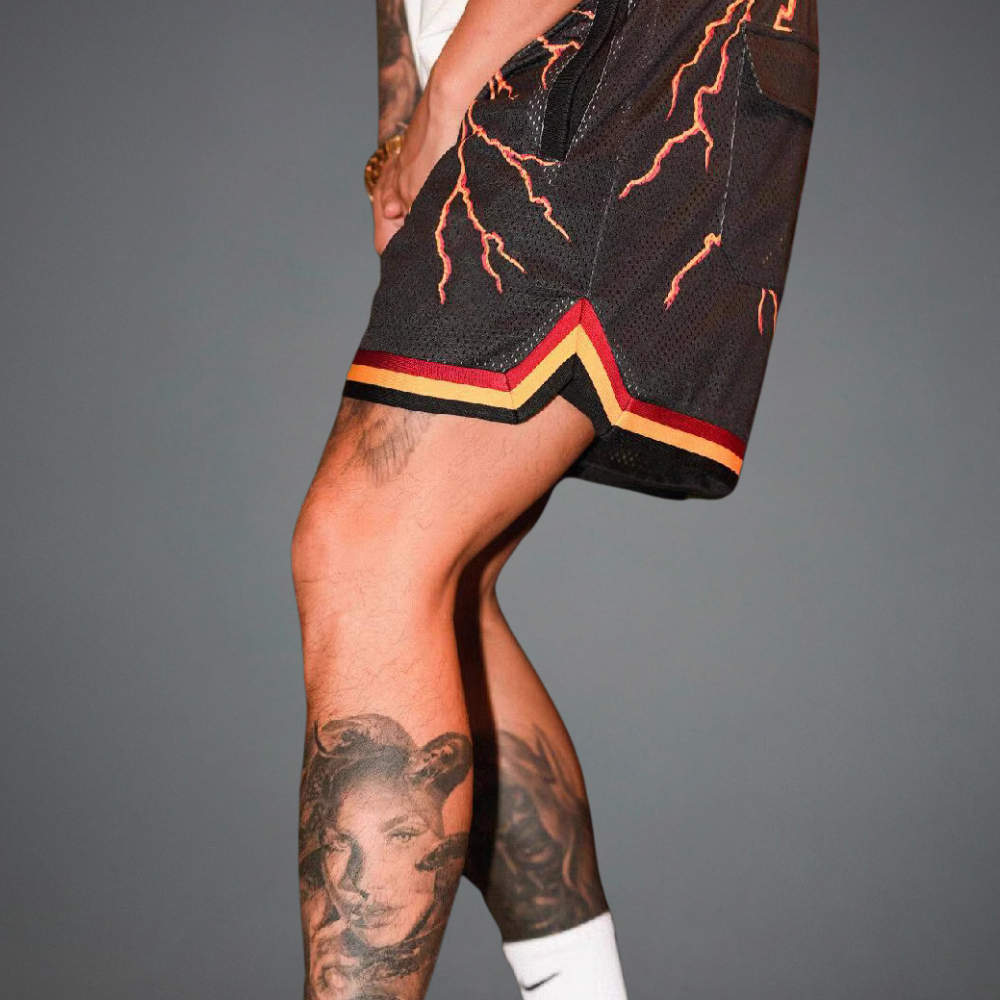 High Street Printed Mesh Shorts