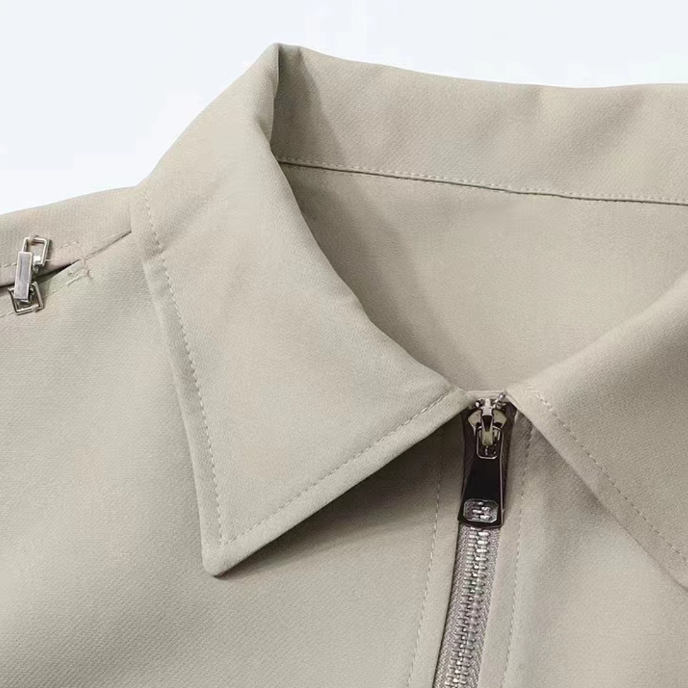 Street Plain Zip-Up Shirt