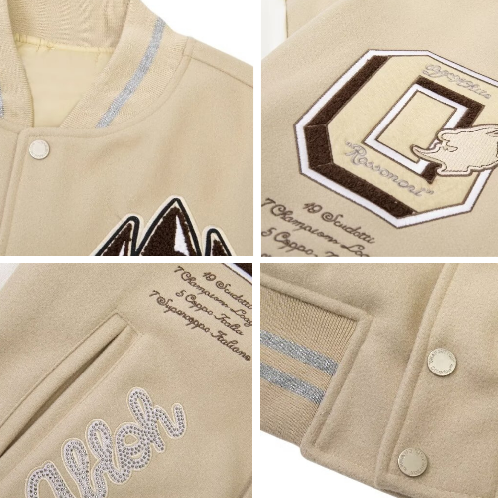 Heavy Magic Wizard Letter Embroidered Jacket