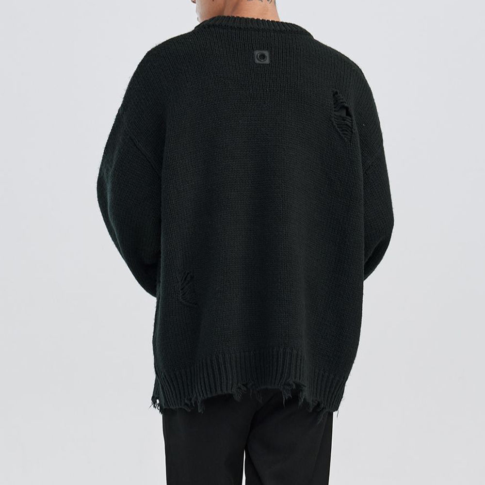 High Street Pattern Distressed Sweater