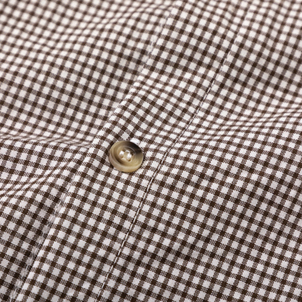 Retro Denim Collar Embroidered Shirt