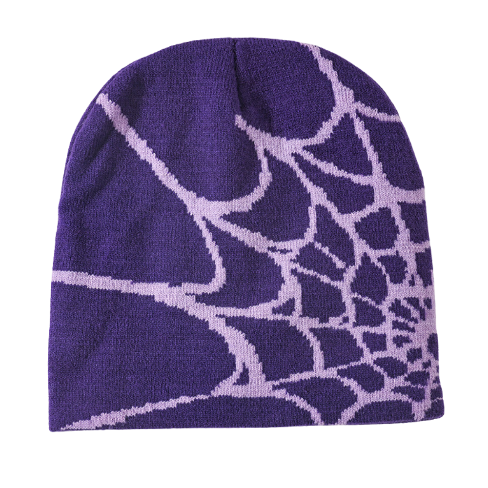 Y2K Spider Web Knit Hat