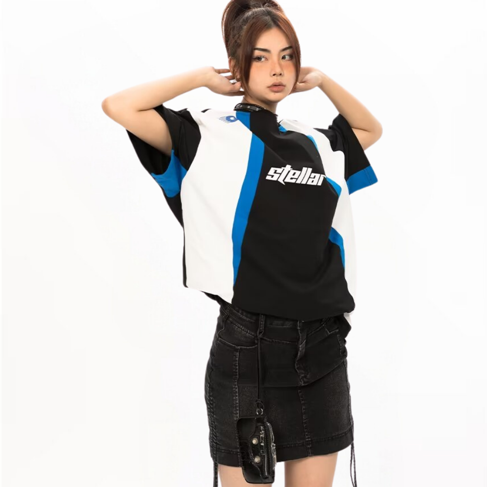 Japanese  Splicing Sports T-Shirt