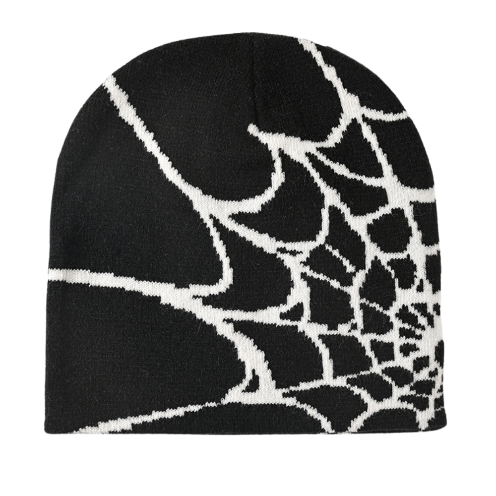 Y2K Spider Web Knit Hat