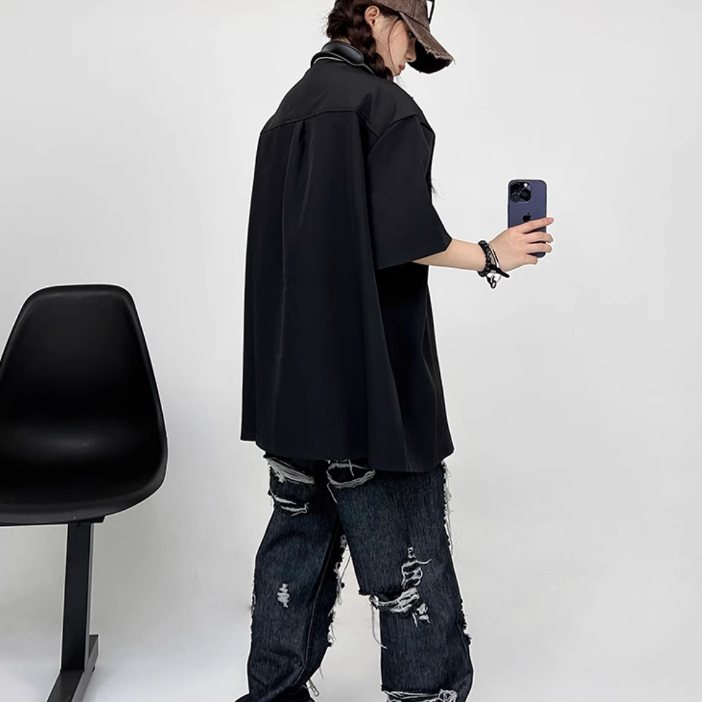 Street Plain Zip-Up Shirt