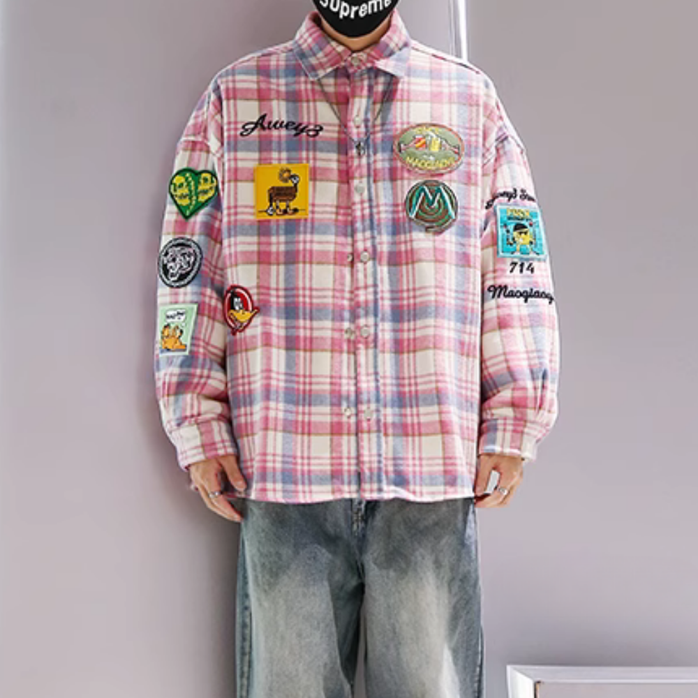 Cartoon Patch Embroidered Shirt