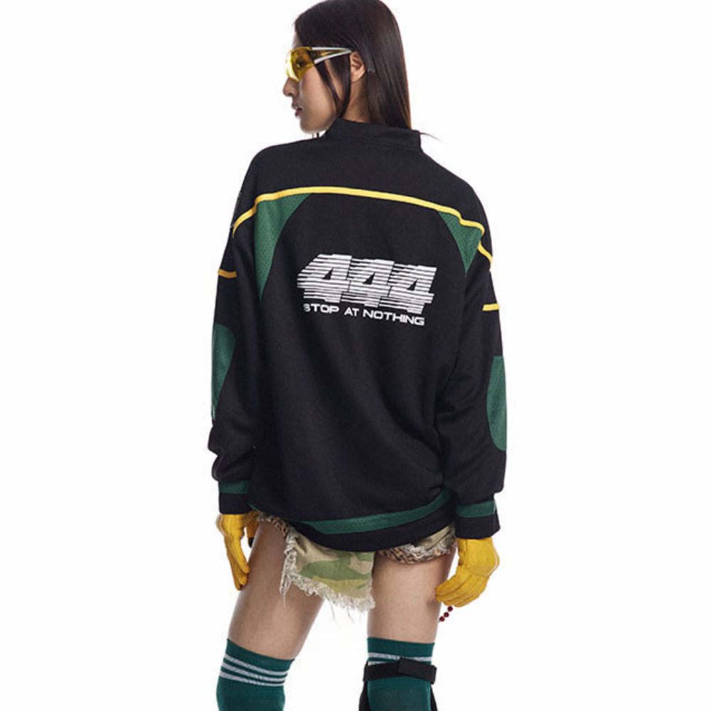 【MADE EXTREME】Retro Mesh Breathable SplicingSweatshirt