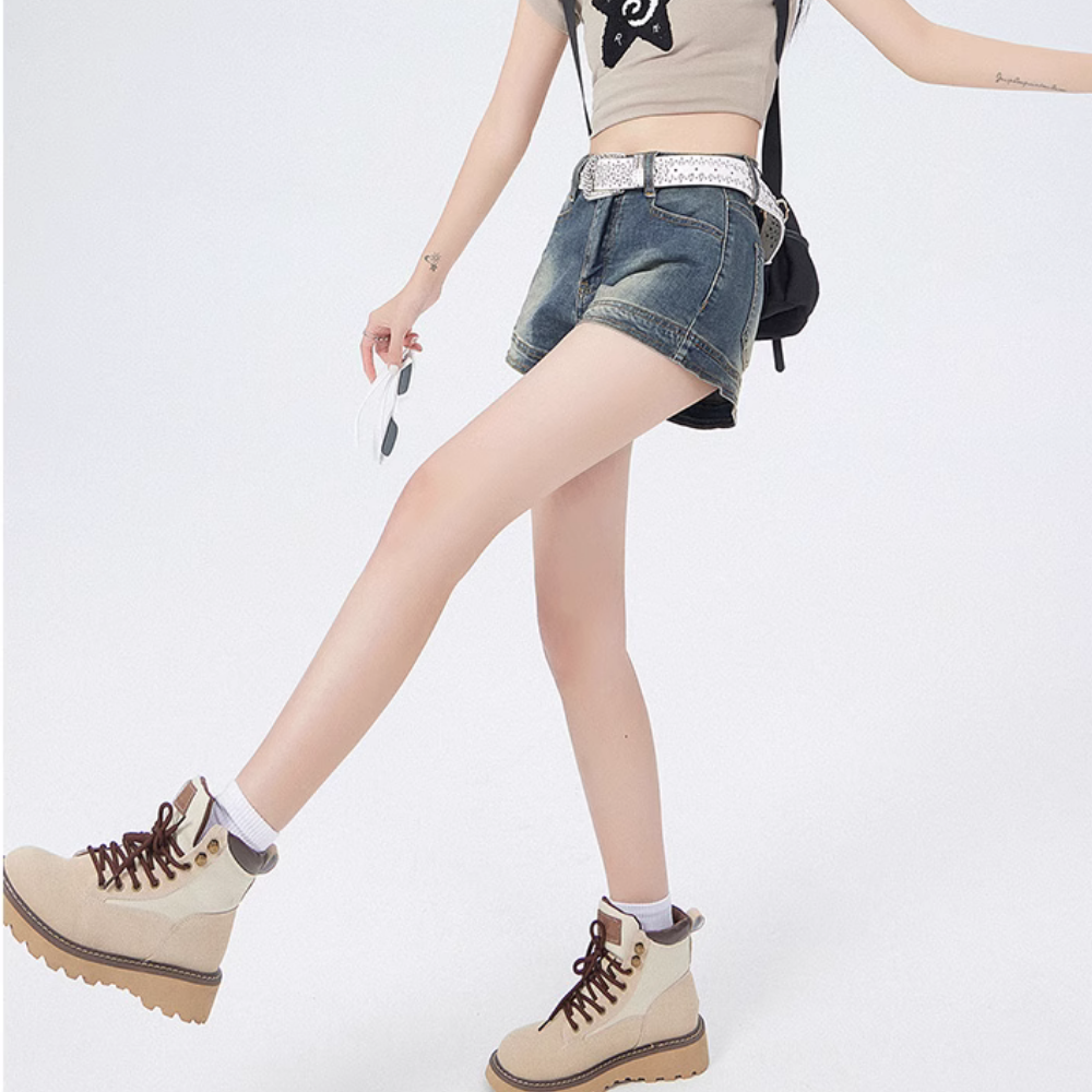 Women's American Vintage Hip Cover Denim Shorts