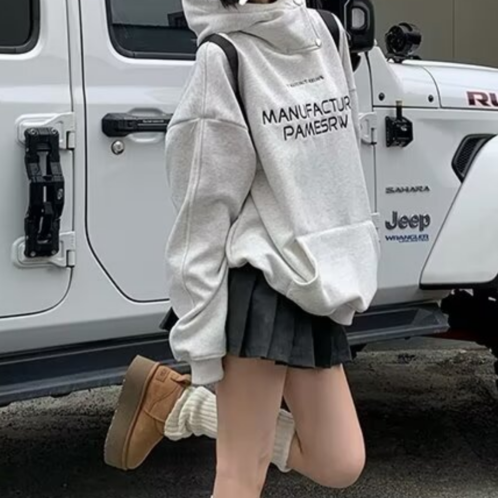 Women's High Street Letter Embroidered Sweatshirt