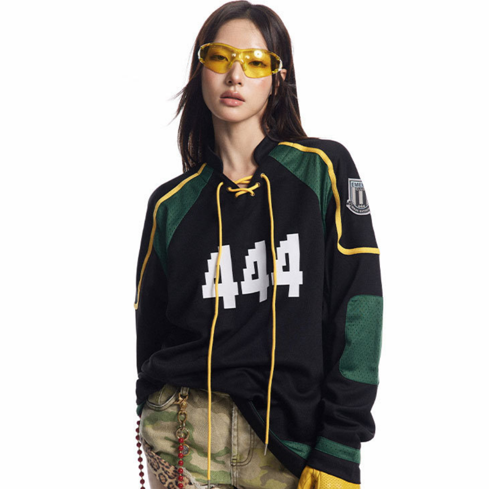 【MADE EXTREME】Retro Mesh Breathable SplicingSweatshirt