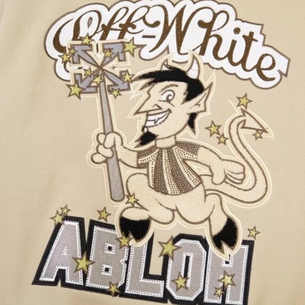 Heavy Magic Wizard Letter Embroidered Jacket