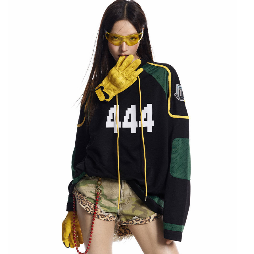 【MADE EXTREME】Retro Mesh Breathable SplicingSweatshirt