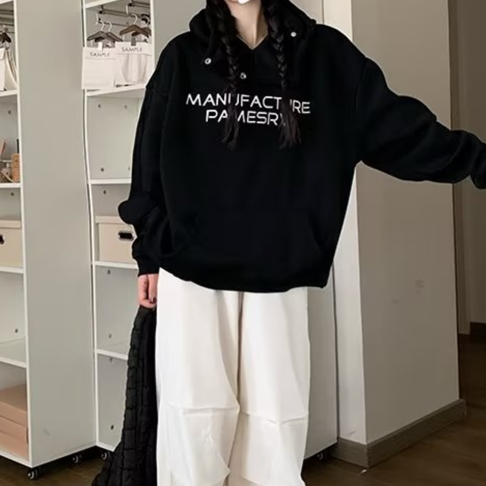 Women's High Street Letter Embroidered Sweatshirt