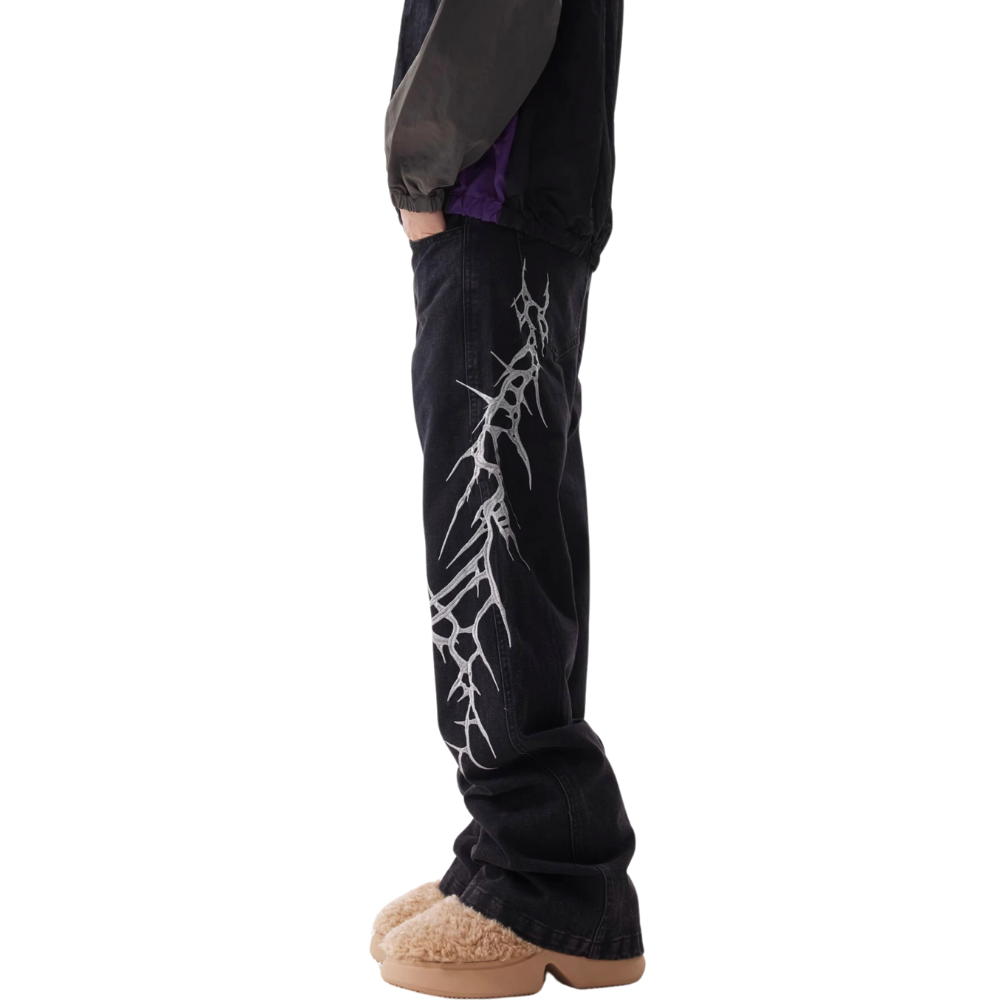 DF High Street Thorn Embroidered Jeans